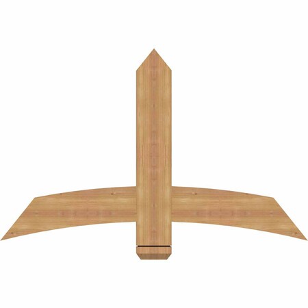 Ekena Millwork Bellingham Timber Gable Bracket, Western Red Cedar, 48"W x 30"H x 1 1/2"D x 5 1/2"F, 15/12 Pitch GBW048X30X0206BEL00SWR